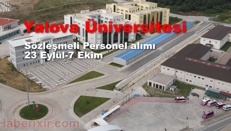 İş İlanı , Yalova Üniversitesi Sözleşmeli Personel